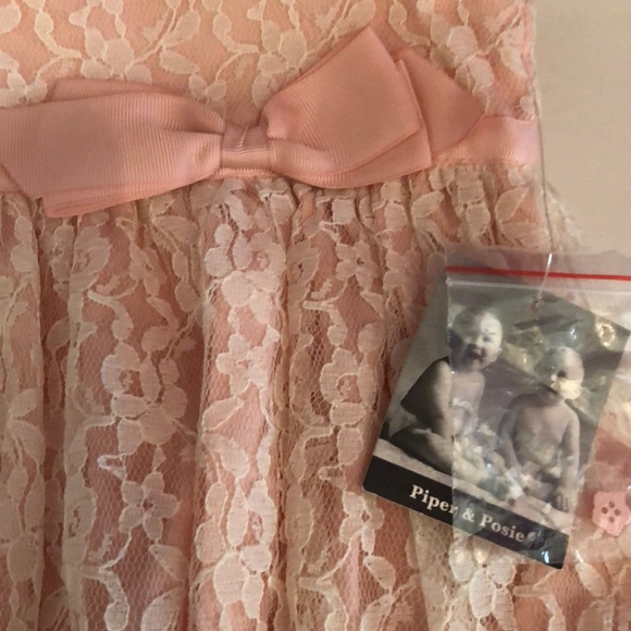 PIPER & POSIE BABY PINK LACE 2 piece set  3-6 mo. - Picture 3 of 8